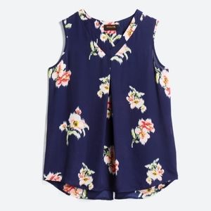 Floral Navy Maternity Blouse
